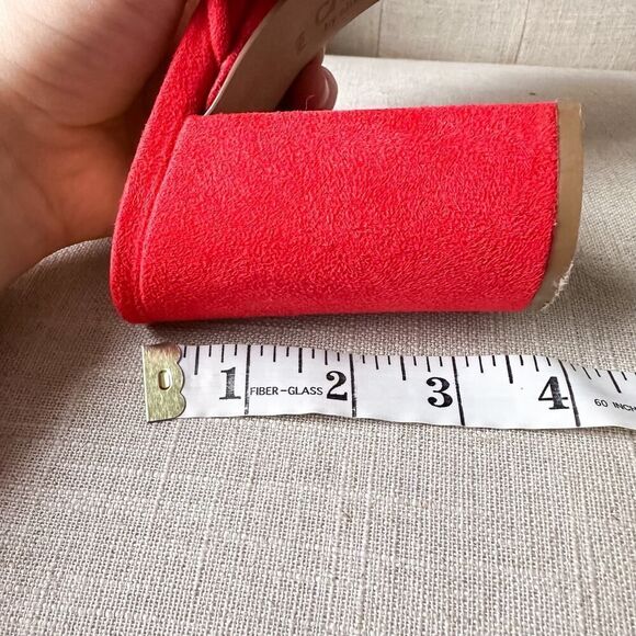 Charles by Charles David Red Strappy Mules Platform Block Heel Size 8 - Picture 8 of 12